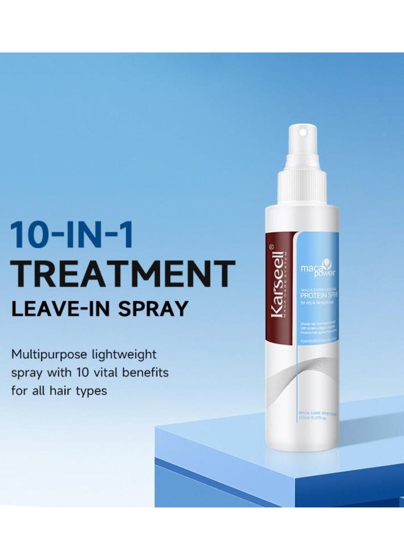 Karseell Repair & Renew Protein Hair Spray - Deep Repair Protein Spray For Dry & Damaged Hair - 5.07fl.oz 150ml  - Image 2