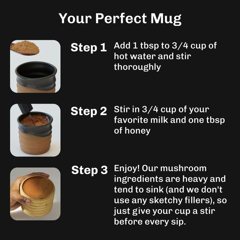 MUDWTR Original Mushroom Coffee Alternative | 2,240mg USA Grown & Adaptogenic Mushrooms | USDA Organic | Lion's Mane, Cordyceps, Chaga & Reishi | Energy, Focus & Immunity Support | 30 Servings - Image 4