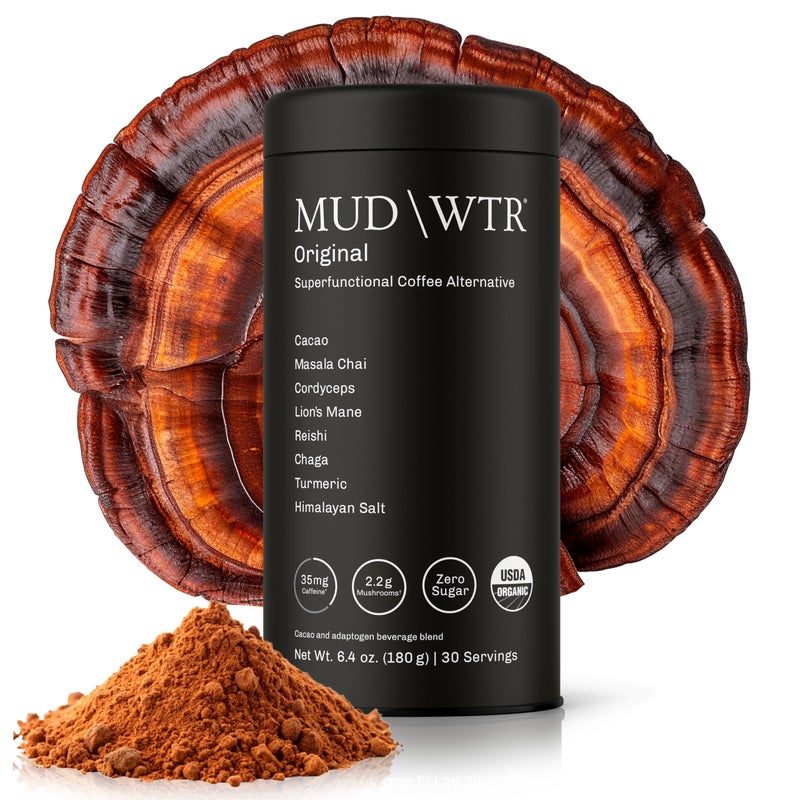 MUDWTR Original Mushroom Coffee Alternative | 2,240mg USA Grown & Adaptogenic Mushrooms | USDA Organic | Lion's Mane, Cordyceps, Chaga & Reishi | Energy, Focus & Immunity Support | 30 Servings - Image 1