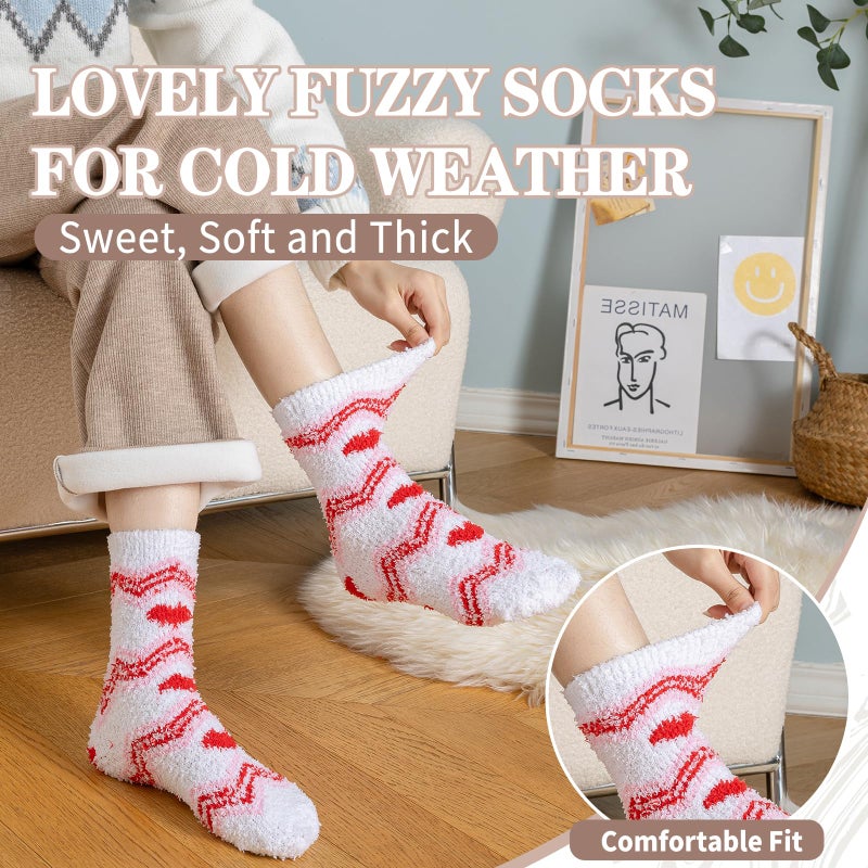 Tavaleu Fuzzy Socks for Women, Fluffy Socks Women, Winter Cozy Sock, Warm Slipper Home Sleeping Sock for Womens - Image 4