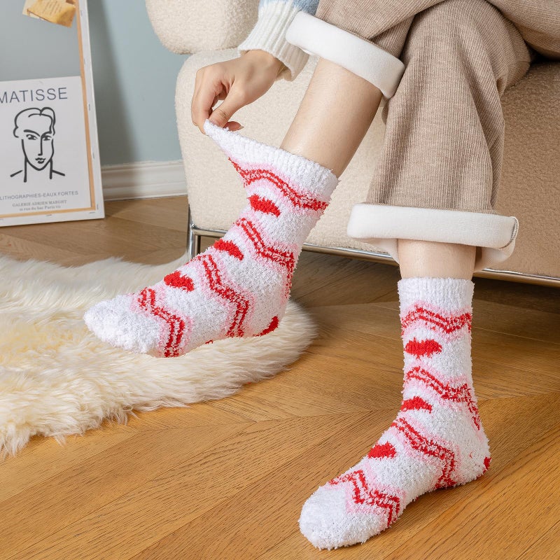 Tavaleu Fuzzy Socks for Women, Fluffy Socks Women, Winter Cozy Sock, Warm Slipper Home Sleeping Sock for Womens - Image 2