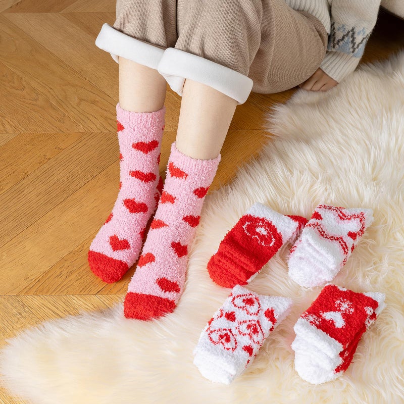 Tavaleu Fuzzy Socks for Women, Fluffy Socks Women, Winter Cozy Sock, Warm Slipper Home Sleeping Sock for Womens - Image 3