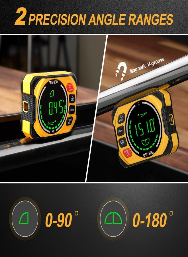 PREXISO 3-in-1 Digital Angle Gauge Magnetic with Laser Level, Rechargeable Digital Level with Wall Mount Base, 0-90° & 0-180° Range, Angle Finder with Cross Line for Woodwork, Saw, Hanging Frames - Image 4