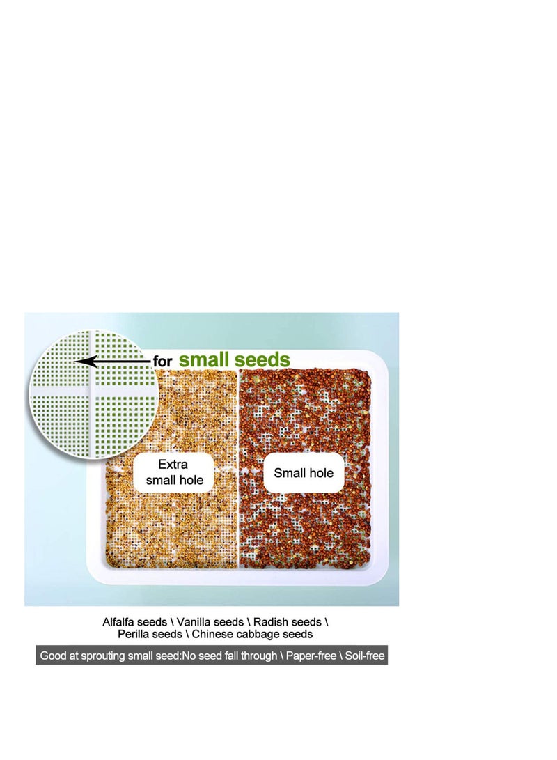 Y&D Seedling Trays, Seed Germination Tray, Sprouter BPA Free Nursery Sprouting Kit for Wheatgrass Soybean Mung Hydroponics Planting Garden Home Office 1 pcs - Image 4