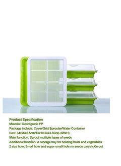 Y&D Seedling Trays, Seed Germination Tray, Sprouter BPA Free Nursery Sprouting Kit for Wheatgrass Soybean Mung Hydroponics Planting Garden Home Office 1 pcs  - Image 3