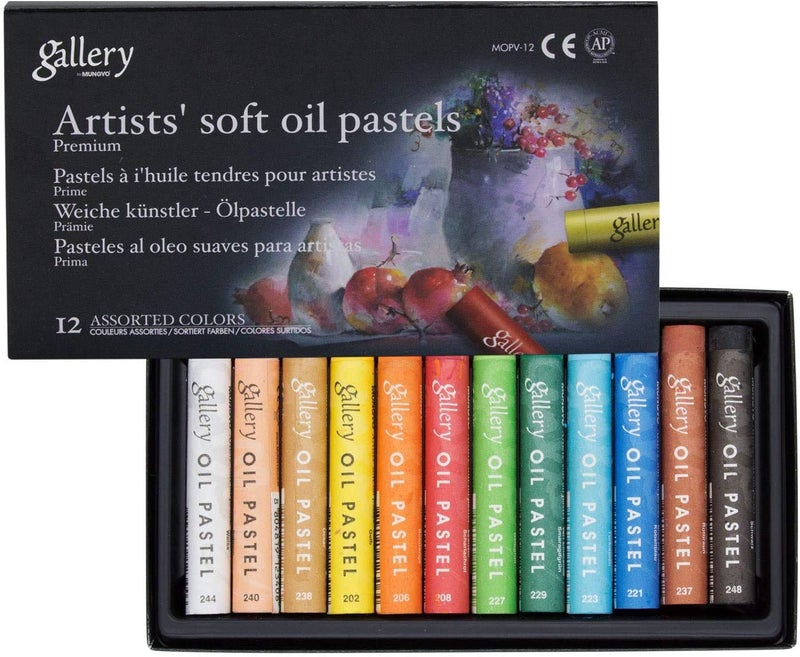 Mungyo MUNGYO Gallery Artists Soft Oil Pastels 12 Colors Ink Multicolor - Image 1
