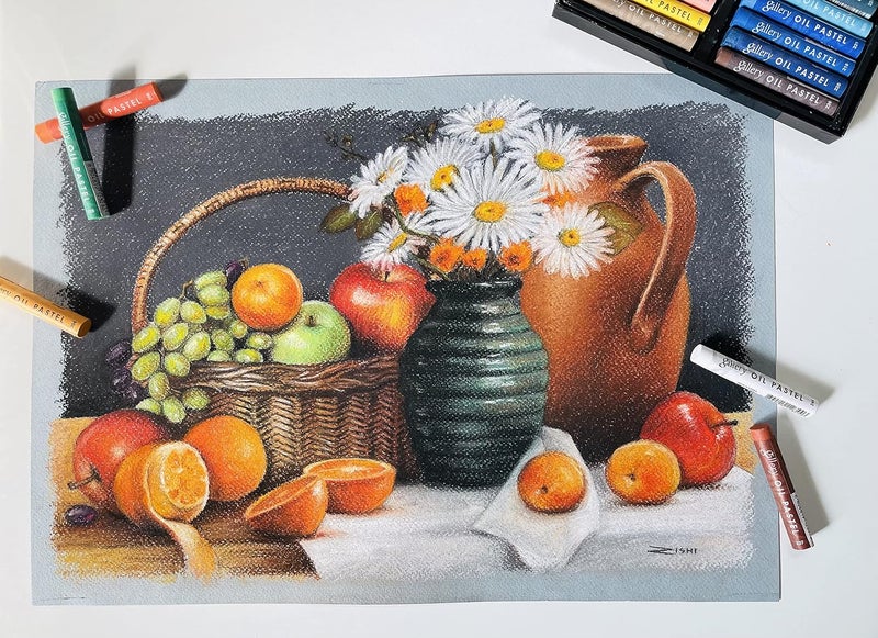 Mungyo MUNGYO Gallery Artists Soft Oil Pastels 12 Colors Ink Multicolor - Image 4