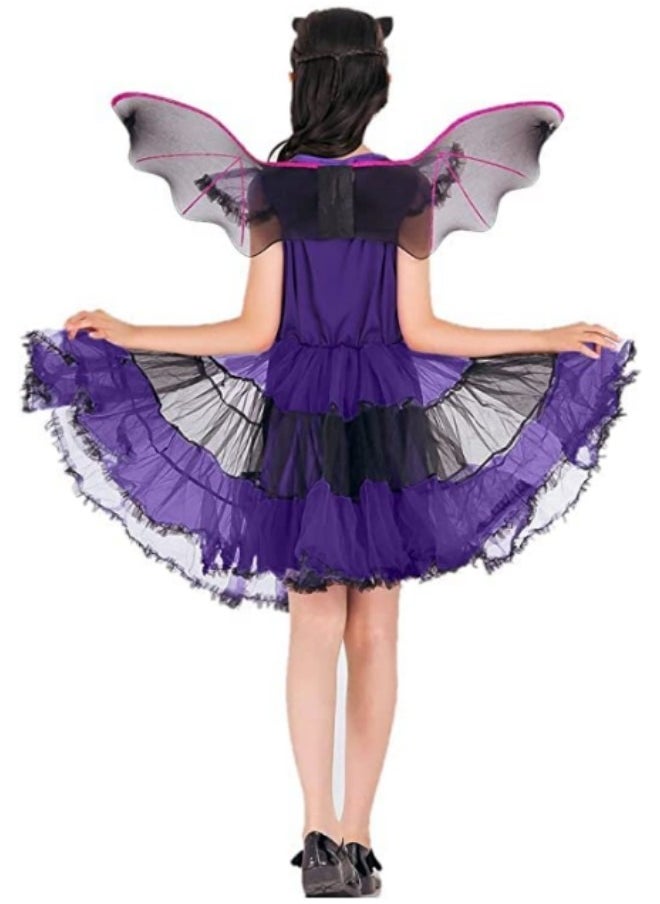 Kids Witch Costume Cosplay Set, Fairytale Witch Costume Toddler Witch Dress Set