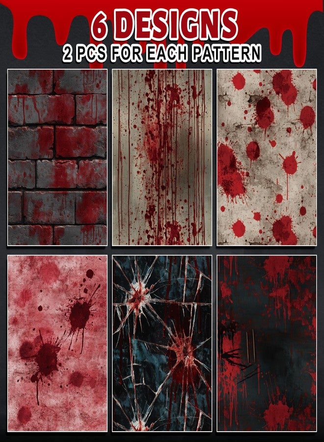Whaline 12 Sheets Halloween Bloody Wrapping Paper - Not Roll - Scary Blood Splash Gift Wrap Paper Folded Flat for DIY Crafts Holiday Horror Spooky Eve Night Party, 19.7 x 27.6 Inch - Image 3
