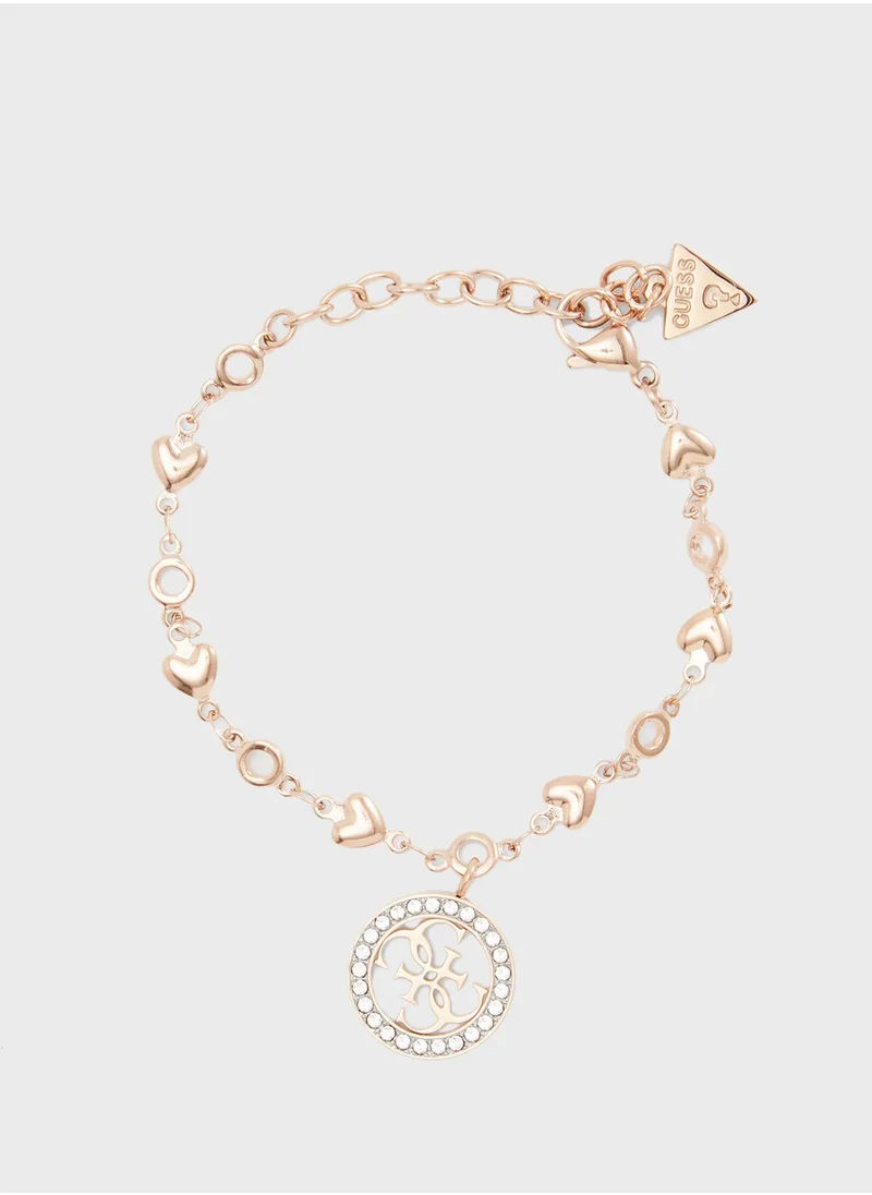 GUESS Hearts Charm Bracelet