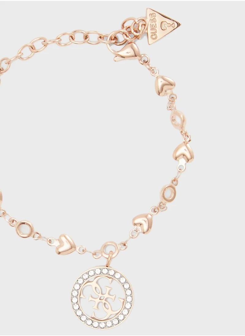 GUESS Hearts Charm Bracelet