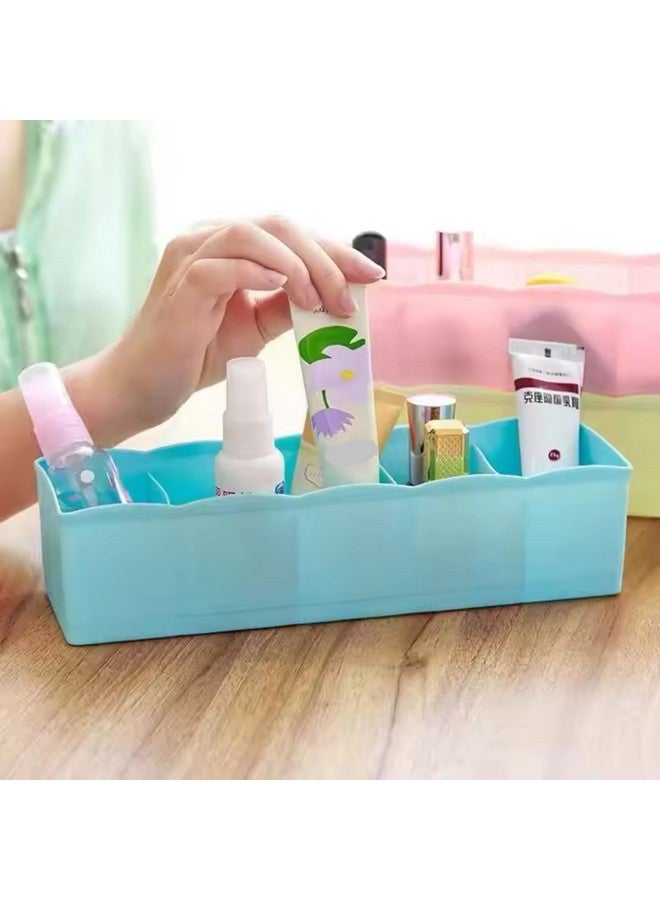 Go Hooked Go Hooked Multipurpose Storage Drawer Organiser Socks Organiser Versatile Durable Compact Efficient Sturdy Space Saving Organize Multi Function Practical Convenient Set of 4 Multicoloured Plastic  - Image 3