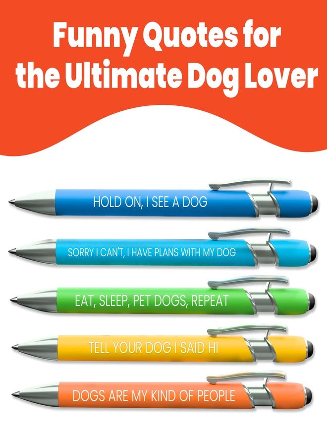 rubyloo Funny Dog Lover Pen Set - 5-Piece Dog-Themed Stylus Pens for Christmas, Stocking Stuffers, or Birthdays - Ideal for Dog Moms, Dads, Friends, Groomers, Vets, Dog Sitters, Dog Walkers, Co-Workers - Image 4