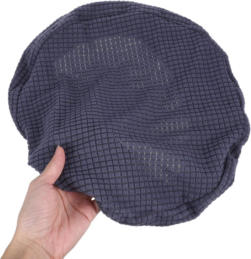 Bar Stool Cover Elastic Knit Fabric Dustproof Seat Protector for Home Use, Washable Gray Blue Slipcover for Bar and Office Chairs - Image 4