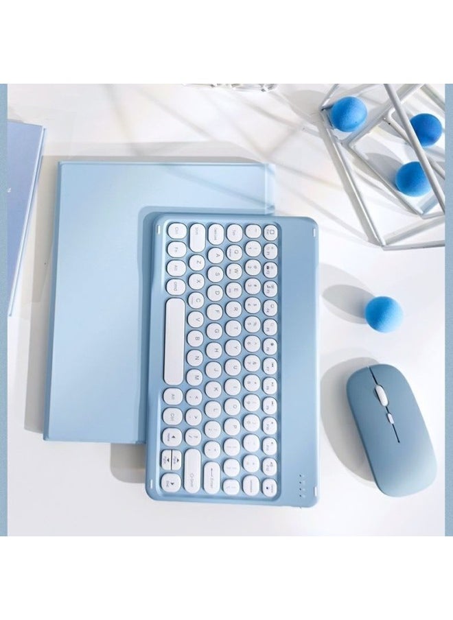 Generic For Lenovo Small Pad 11/plus Bluetooth Keyboard Small Pad Pro11.5 Protective Cover Small Pad-Color:Mist Blue (Round Keyboard)-Product Type:Lenovo Small Pad 2022(10.6 Inches)  - Image 5