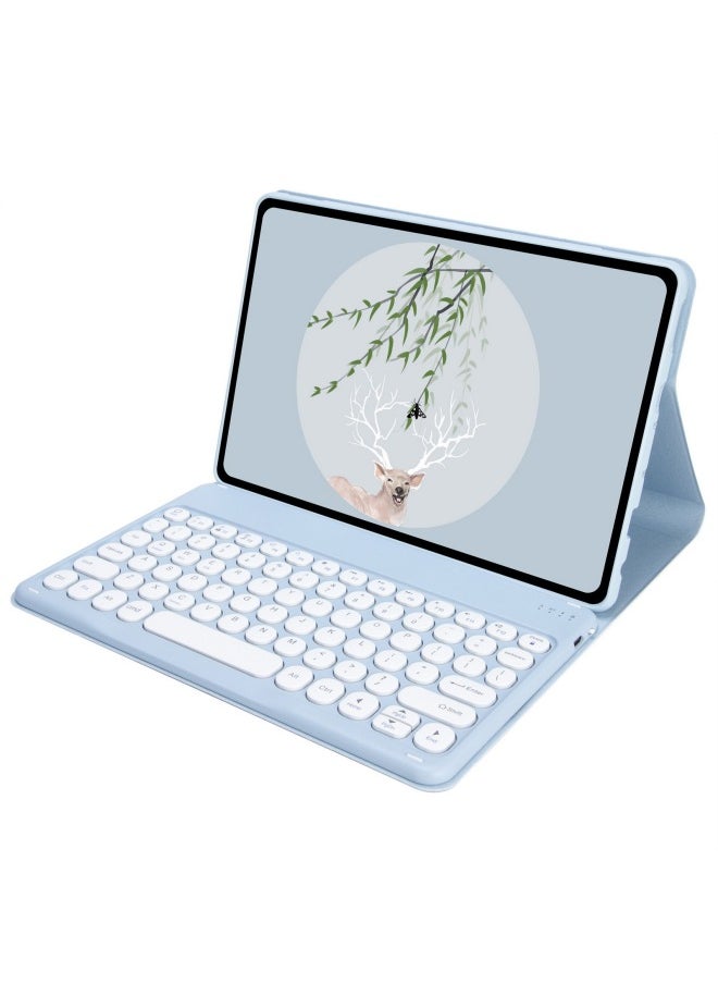 Generic For Lenovo Small Pad 11/plus Bluetooth Keyboard Small Pad Pro11.5 Protective Cover Small Pad-Color:Mist Blue (Round Keyboard)-Product Type:Lenovo Small Pad 2022(10.6 Inches)  - Image 1
