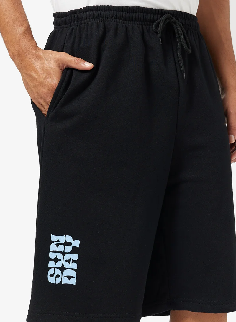 Seventy Five Graphic Print Shorts