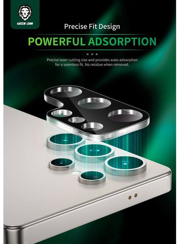 GREEN LION Acrylic Lens Protector for S25 Plus / 9H Diamond Hardness / One-Piece Coverage / Durable and Strong / High Transparency / Precise Fit Design / Anti-Scratch / Full Coverage - Black - Image 5