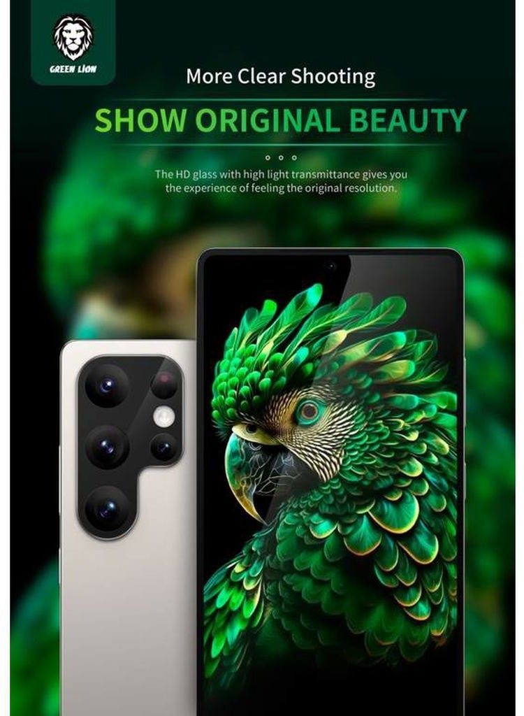 GREEN LION Acrylic Lens Protector for S25 Plus / 9H Diamond Hardness / One-Piece Coverage / Durable and Strong / High Transparency / Precise Fit Design / Anti-Scratch / Full Coverage - Black - Image 4