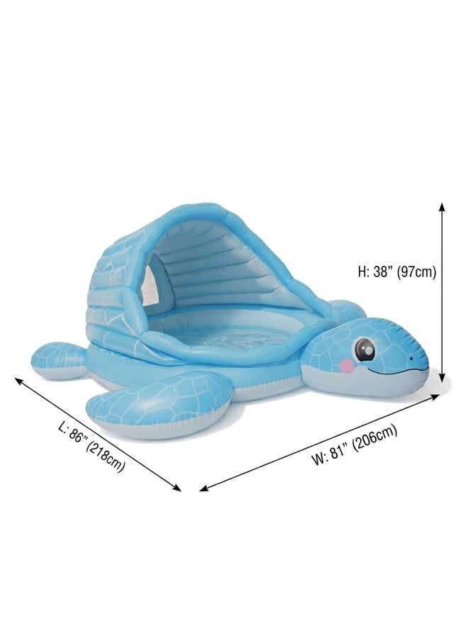 INTEX Turtle Cove Playland Inflatable Kids Pool & Water Play Center 218x206x97cm – Fun Splash Area with Slide & Water Sprayer – Age 2+ - Image 3