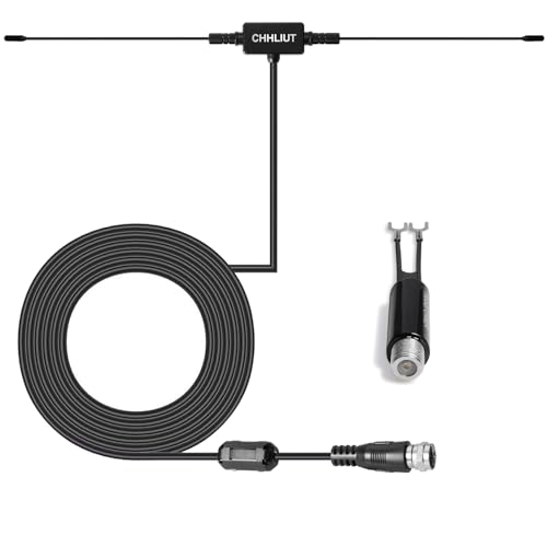 CHHLIUT Universal FM Radio Dipole Antenna, 75 Ohm, 16ft, Screw F Male Plug for Home AV Audio Stereo Receiver Indoor - Image 1