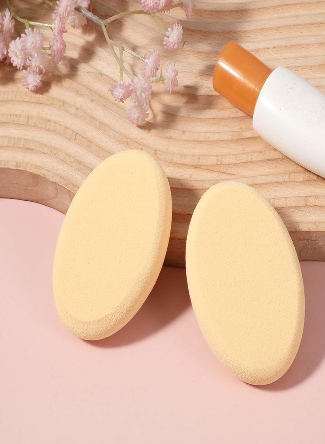 Sliverdew 2 Pack Oval Puff Egg Foundation Sponge Oval Makeup Sponges Professional Makeup Sponge for Foundation Blush Eye Application Forehead Cheeks, Dry and Wet (Skin Tone) - Image 5