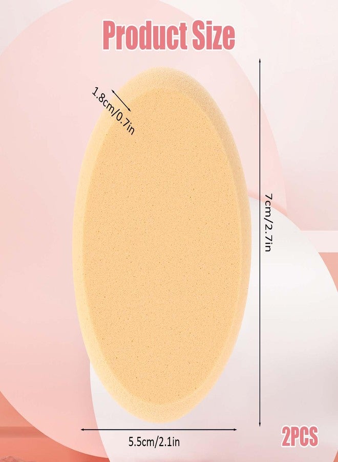 Sliverdew 2 Pack Oval Puff Egg Foundation Sponge Oval Makeup Sponges Professional Makeup Sponge for Foundation Blush Eye Application Forehead Cheeks, Dry and Wet (Skin Tone) - Image 2