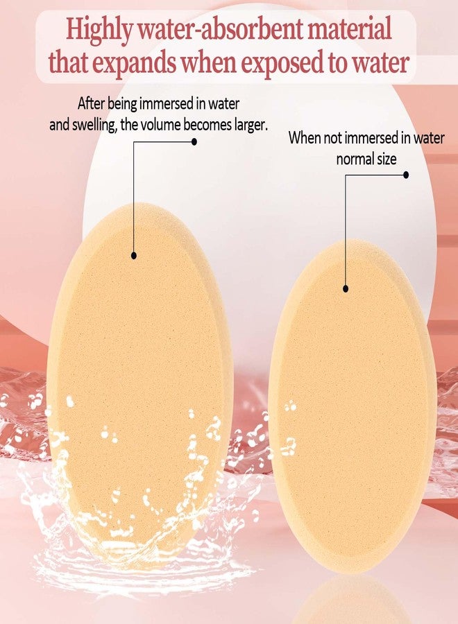 Sliverdew 2 Pack Oval Puff Egg Foundation Sponge Oval Makeup Sponges Professional Makeup Sponge for Foundation Blush Eye Application Forehead Cheeks, Dry and Wet (Skin Tone) - Image 3