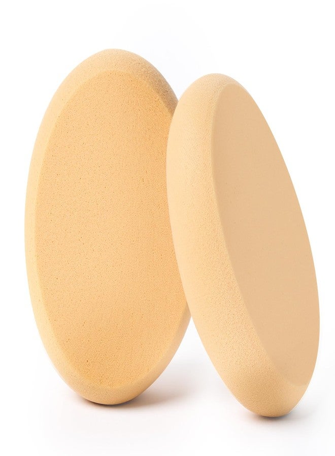 Sliverdew 2 Pack Oval Puff Egg Foundation Sponge Oval Makeup Sponges Professional Makeup Sponge for Foundation Blush Eye Application Forehead Cheeks, Dry and Wet (Skin Tone) - Image 1