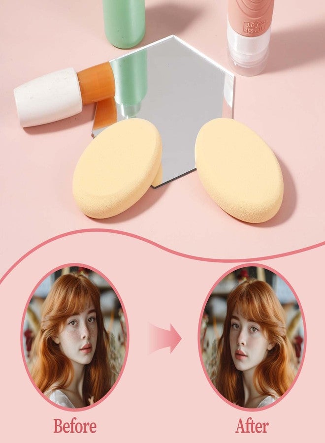 Sliverdew 2 Pack Oval Puff Egg Foundation Sponge Oval Makeup Sponges Professional Makeup Sponge for Foundation Blush Eye Application Forehead Cheeks, Dry and Wet (Skin Tone) - Image 4