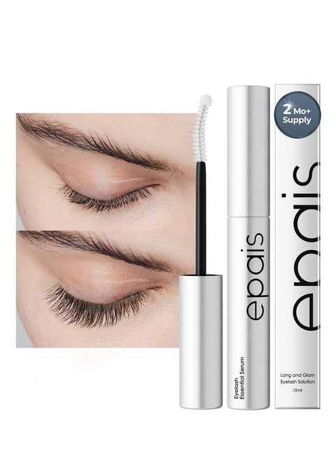 Essential Eyelash Growth Serum, Jumbo Size 15Ml/0.5Fl.Oz - Safe & Gentle Lashes Care, Nutrient Formula For Longer, Fuller, Thicker In 2 Weeks, To Grow Lashes Natural Longer, Non-Prostaglandin