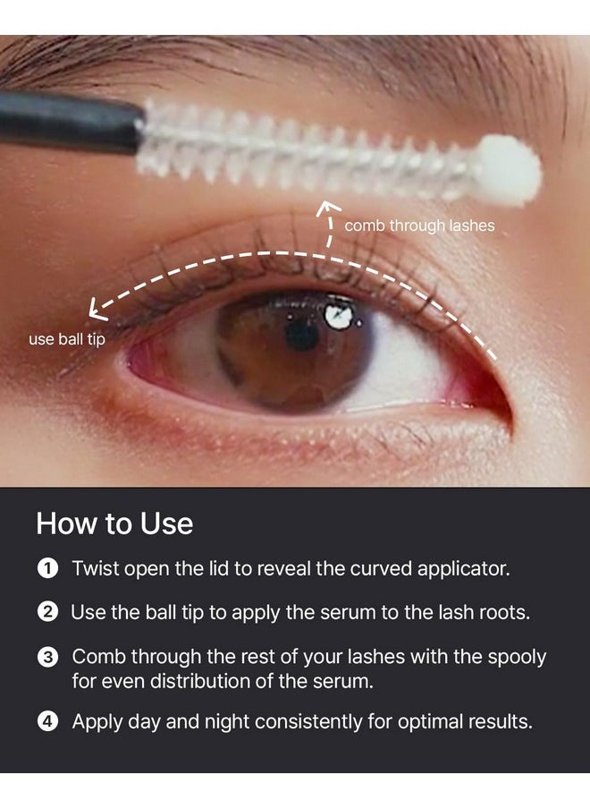 Essential Eyelash Growth Serum, Jumbo Size 15Ml/0.5Fl.Oz - Safe & Gentle Lashes Care, Nutrient Formula For Longer, Fuller, Thicker In 2 Weeks, To Grow Lashes Natural Longer, Non-Prostaglandin