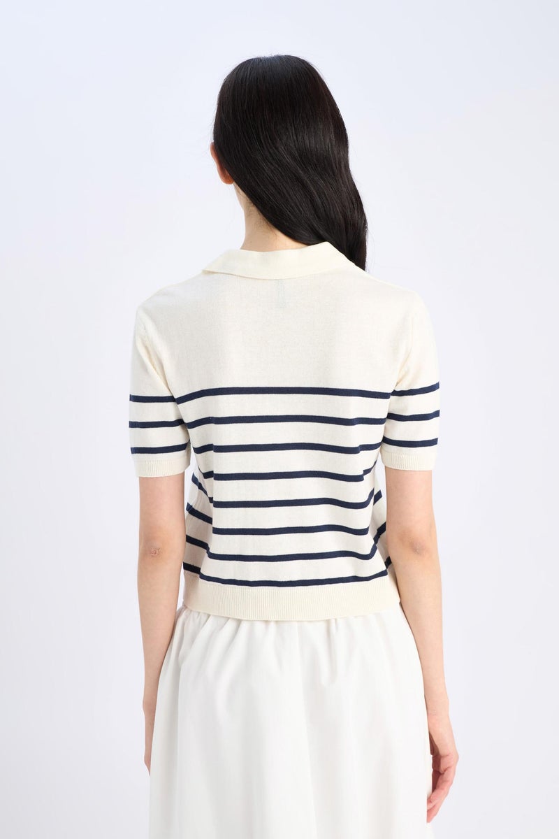 DeFacto Woman Regular Fit Polo Collar Knitwear Pullover - Image 3