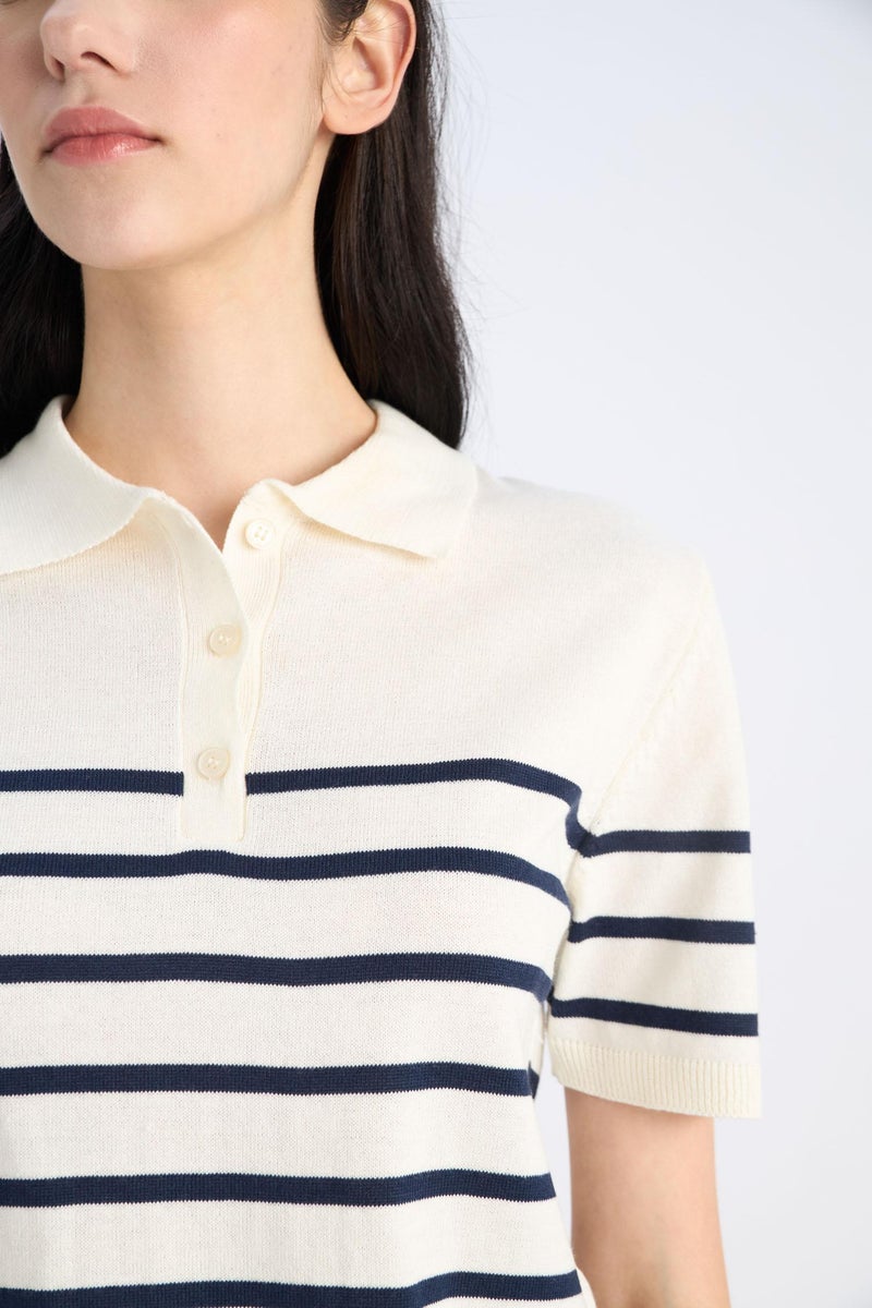 DeFacto Woman Regular Fit Polo Collar Knitwear Pullover - Image 5