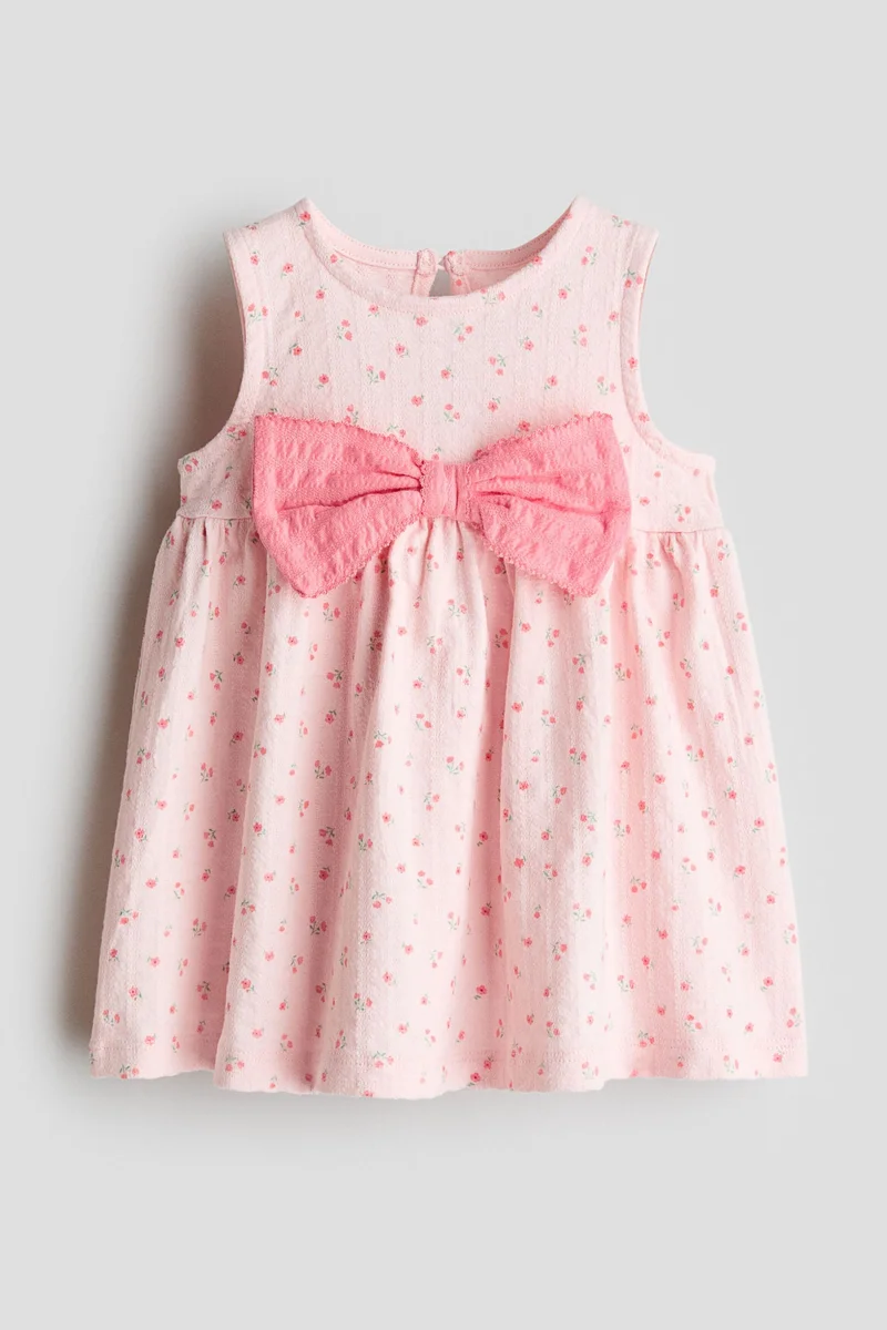 اتش اند ام فستان قطني بتفاصيل فيونكة