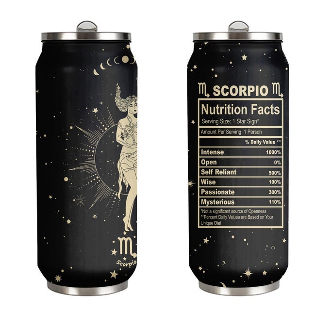 SCORPIO CONSTELLATION TUMBLER ZODIAC MENS WOMENS STAINLESS STEEL TUMBLERS ASTROLOGY FANS BIRTHDAY GIFTS COFFEE SUBLIMATION MUGS CAR CUP 17 OZ
