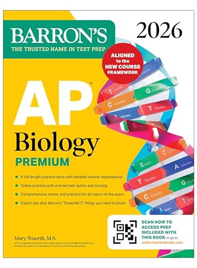 Ap Biology Premium, 2026: Prep Book With 6 Practice Tests + Comprehensive Review + Online Practice