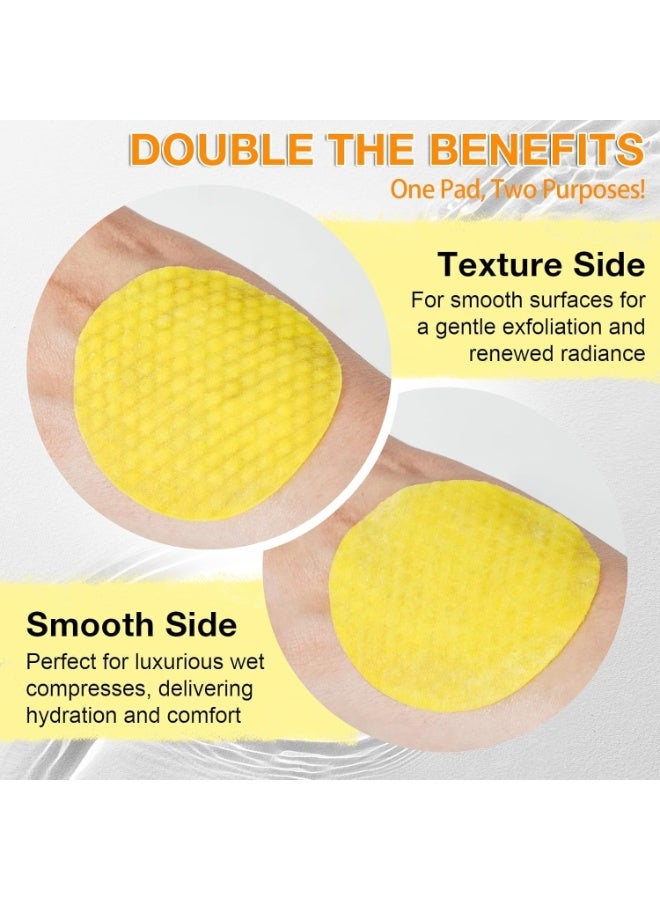 مويكا ضمادات تنظيف حمض الكركم والكوجيك - مزيل المكياج وفوط العناية بالبشرة - قطن ناعم وماص وغير مبيض للوجه ، توهج العناية بالبشرة العضوية - 50 فوطة - Image 2