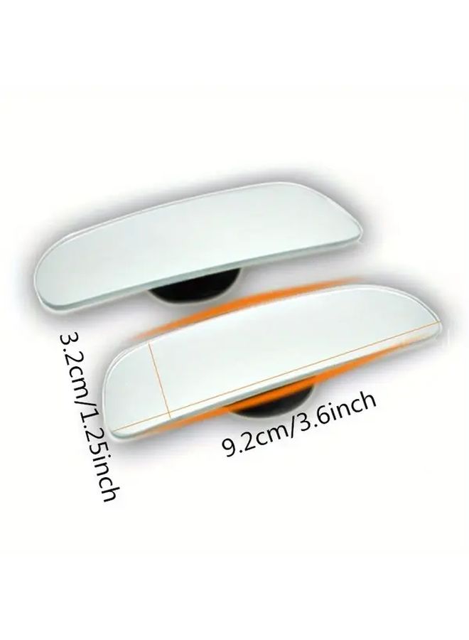 2pcs Frameless Blind Spot Mirror 360 Degree Wide Angle Convex Adjustable Rearview Mirror - Image 2