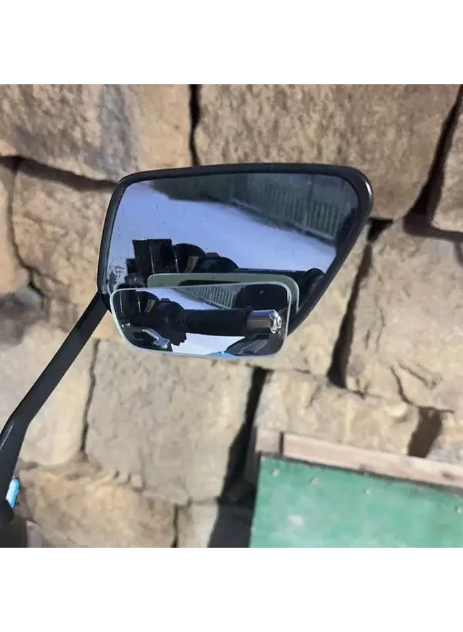 2pcs Frameless Blind Spot Mirror 360 Degree Wide Angle Convex Adjustable Rearview Mirror - Image 3
