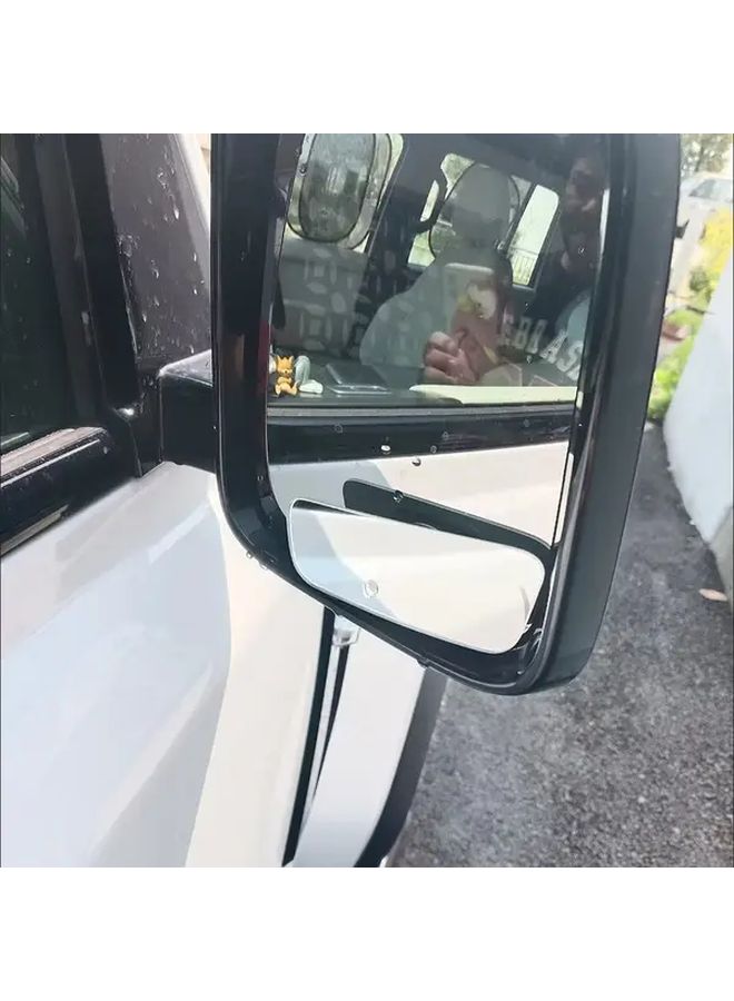 2pcs Frameless Blind Spot Mirror 360 Degree Wide Angle Convex Adjustable Rearview Mirror - Image 5