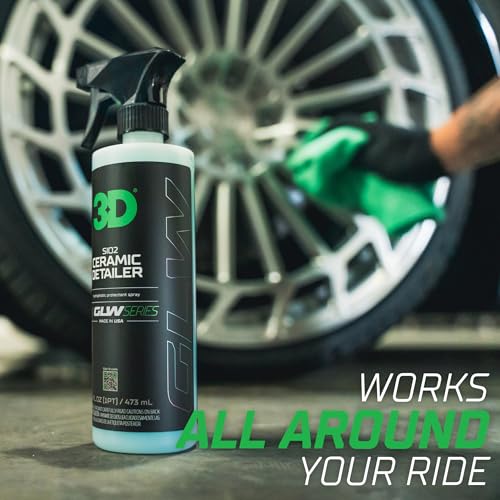 3D Ceramic Detailer, GLW Series | Hyper Gloss Finish | SiO2 Peak Hydrophobic Top Coat | Extends Life of Waxes, Sealants, Coatings | DIY Car Detailing Spray | 16 oz - Image 4