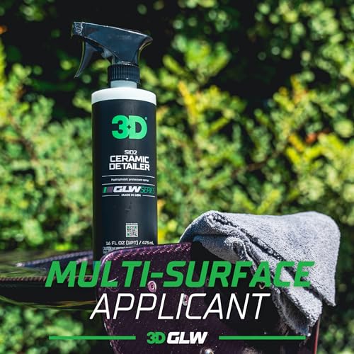 3D Ceramic Detailer, GLW Series | Hyper Gloss Finish | SiO2 Peak Hydrophobic Top Coat | Extends Life of Waxes, Sealants, Coatings | DIY Car Detailing Spray | 16 oz - Image 5
