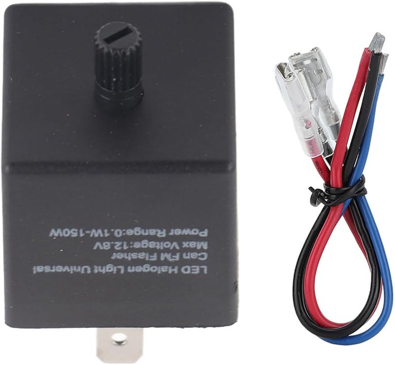 12 فولت 3 دبوس ريلاي وامض LED قابل للتعديل لإشارة الانعطاف للسيارة والدراجة النارية قابس عالمي تشغيل فوري - Image 1