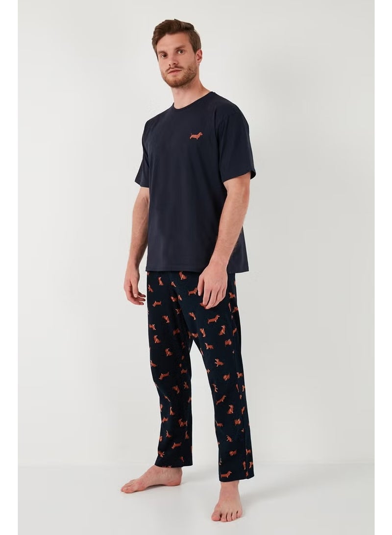 Buratti Cotton Regular Fit Short Sleeve Pajama Set Men's Pajama Set 6572012 - Image 3