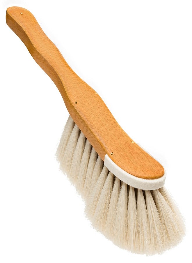 REDECKER S-Shaped Dust Brush with Goat Hair Bristles and Waxed Beechwood Handle, Made in Germany - Dust Brush for Books - Goat Hair Dusting Brush - Image 1