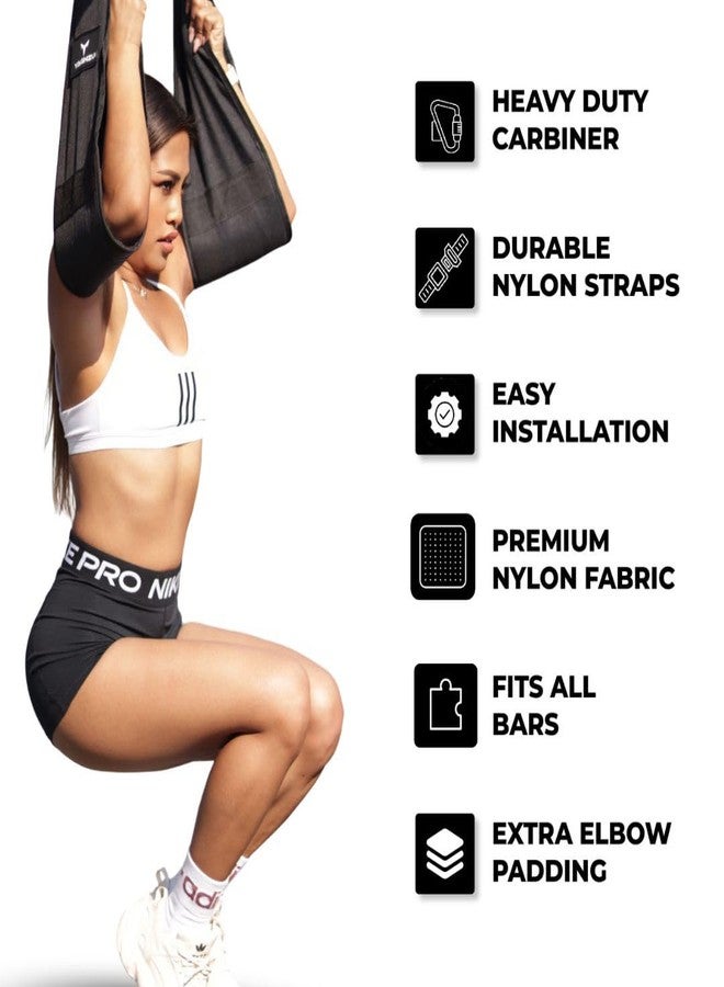YAGHZU Hanging Ab Straps for Pull Up Bar - Premium Ab Straps for Core Strength and Ab Workout, Adjustable Rip Resistant Hanging Leg Raise Strap, Heavy Duty Ab Sling Strap, Arm Padded Pull UP Straps - Image 3