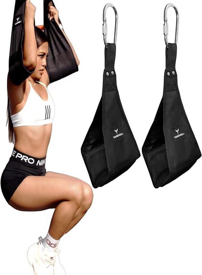 YAGHZU Hanging Ab Straps for Pull Up Bar - Premium Ab Straps for Core Strength and Ab Workout, Adjustable Rip Resistant Hanging Leg Raise Strap, Heavy Duty Ab Sling Strap, Arm Padded Pull UP Straps - Image 1