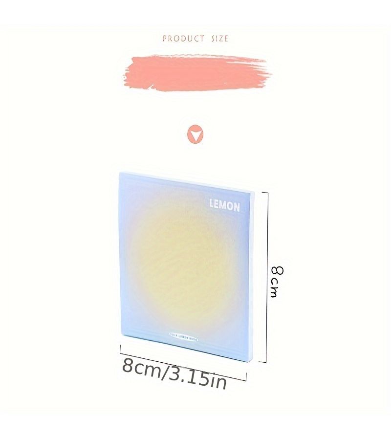 Summer Egg Yolk Gradient Sticky Notes With Cute Expression Self Adhesive Memo Pads - Image 2