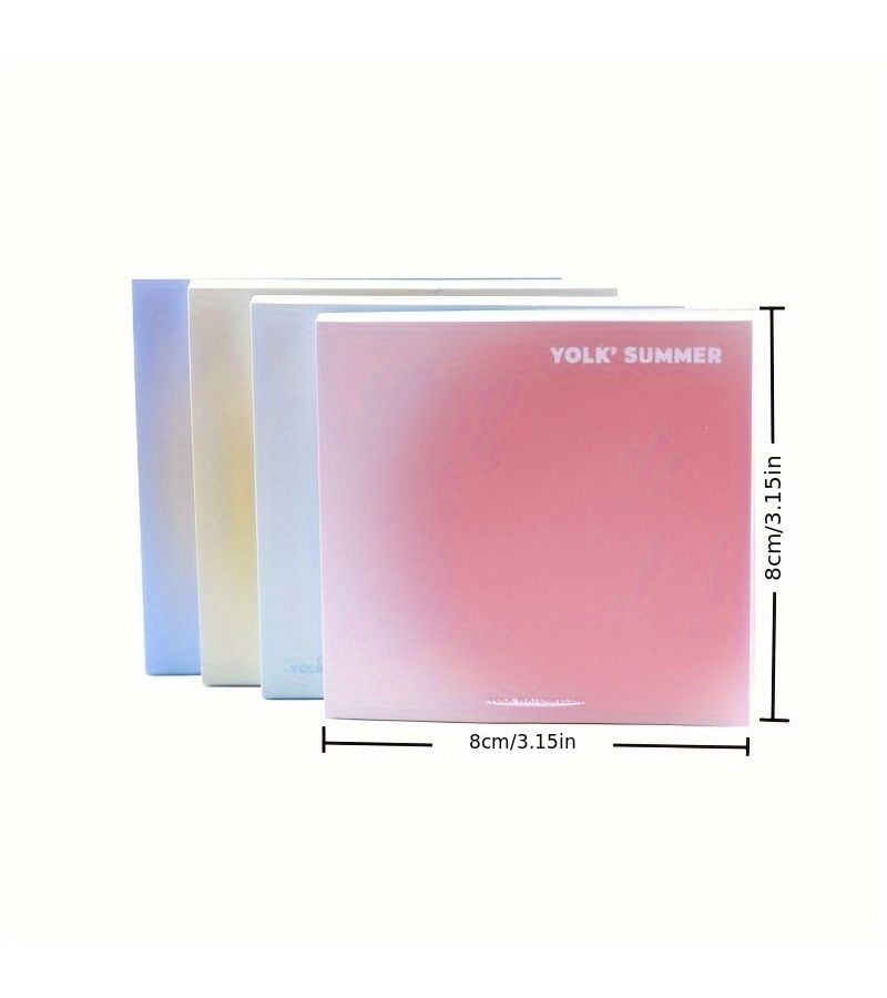 Summer Egg Yolk Gradient Sticky Notes With Cute Expression Self Adhesive Memo Pads - Image 3